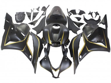 Mejores Carenados Moto Honda CBR600RR 2009-2012 - Negro Mate Oro