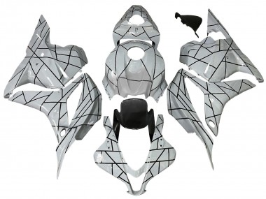Mejores Carenados Moto Honda CBR600RR 2009-2012 - Blanco Gris Negro Línea