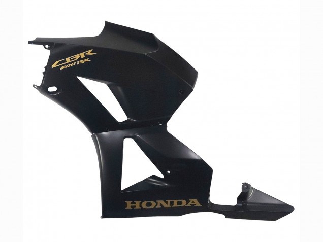 Mejores Carenados Moto Honda CBR600RR 2013-2023 - Negro Mate Oro Calcomanías