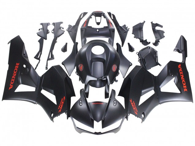 Mejores Carenados Moto Honda CBR600RR 2013-2023 - Negro Mate Rojo Calcomanías