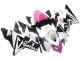 Mejores Carenados Moto Kawasaki ZX10R 2004-2005 - Negro Rosa Blanco Playboy Motul
