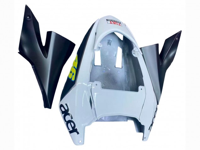 Mejores Carenados Moto Kawasaki ZX10R 2004-2005 - Azul Brillante Blanco Fiat Motul
