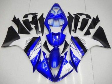 Mejores Carenados Moto Yamaha YZF R1 2009-2011 - Azul Blanco Negro Mate
