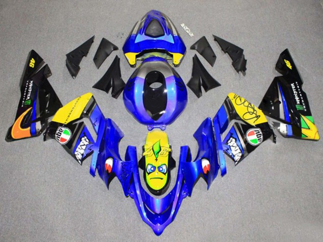 Mejores Carenado Moto Kawasaki ZX10R 2004-2005 - Verde Negro Ninja