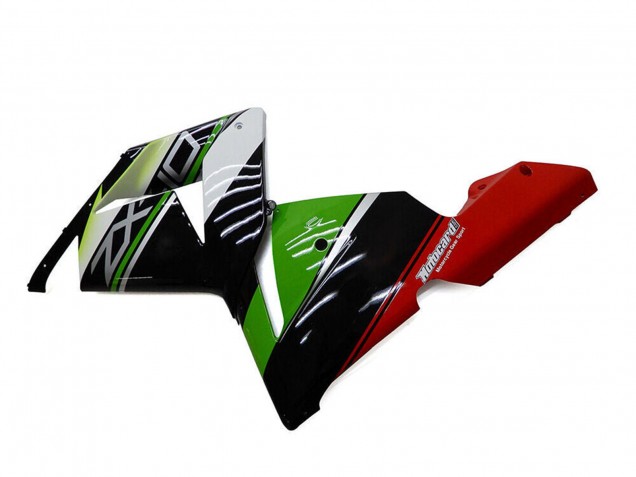 Mejores Carenados Moto Kawasaki ZX10R 2004-2005 - Blanco Negro Verde Elf