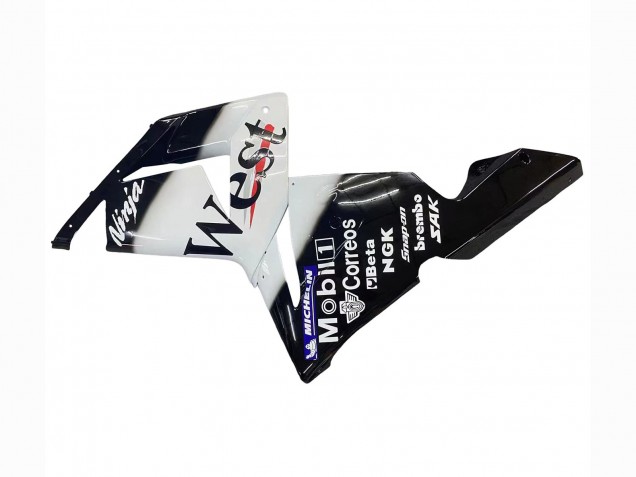 Mejores Carenados Moto Kawasaki ZX10R 2004-2005 - Blanco Negro West Ninja