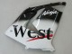 Mejores Carenados Moto Kawasaki ZX10R 2004-2005 - Blanco Negro West Ninja