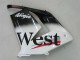 Mejores Carenados Moto Kawasaki ZX10R 2004-2005 - Blanco Negro West Ninja