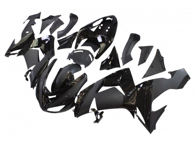 Mejores Carenados Moto Kawasaki ZX10R 2006-2007 - Negro Mate Negro Brillante