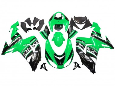 Mejores Kits Carenado Moto Kawasaki ZX10R 2006-2007 - Verde Blanco Negro
