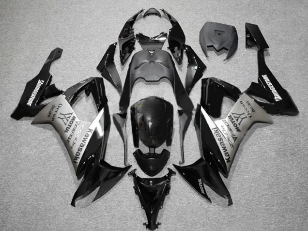 Mejores Carenados Moto Kawasaki ZX10R 2006-2007 - Negro Mate Gris Motul