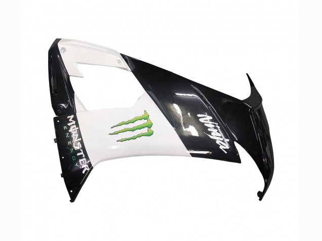 Mejores Carenados Moto Kawasaki ZX10R 2008-2010 - Negro Brillante Blanco Verde Monstruo Elf