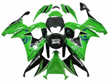 Mejores Carenados Moto Kawasaki ZX10R 2008-2010 - Verde Negro Brillante Rosciou Hotels