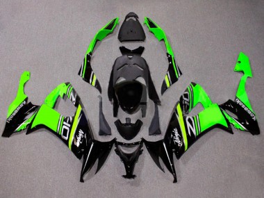 Mejores Carenados Moto Kawasaki ZX10R 2008-2010 - Verde Blanco Negro Brillante