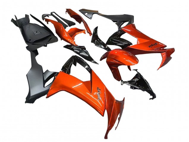 Mejores Carenados Moto Kawasaki ZX10R 2008-2010 - Burnt Naranja Negro
