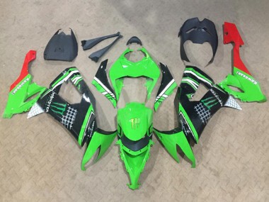Mejores Carenados Moto Kawasaki ZX10R 2008-2010 - Verde Blanco Negro Rojo Monstruo