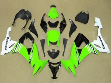 Mejores Carenado Moto Kawasaki ZX10R 2008-2010 - Blanco Verde Negro