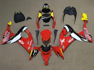 Mejores Carenados Moto Kawasaki ZX10R 2008-2010 - Rojo Amarillo Blanco Negro