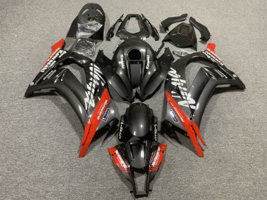 Mejores Carenados Moto Kawasaki ZX10R 2008-2010 - Negro FibraCarbono Rojo