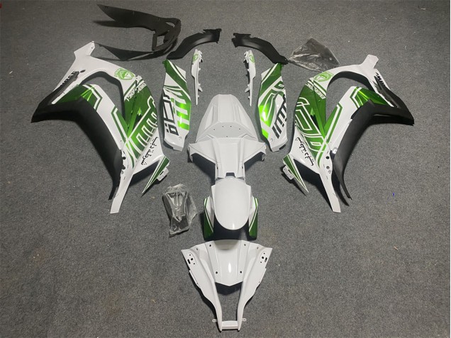 Mejores Carenados Moto Kawasaki ZX10R 2011-2015 - Blanco Verde Negro Mate