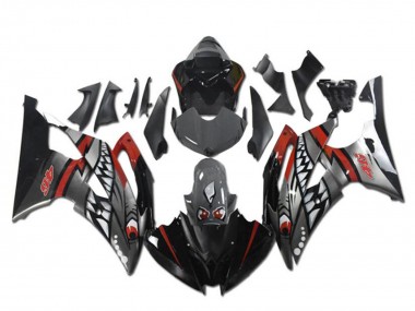 Mejores Carenados Moto Yamaha YZF R6 2008-2016 - Rojo Plata Gris Tiburón