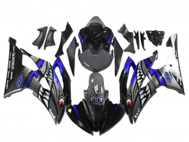 Mejores Carenados Moto Yamaha YZF R6 2008-2016 - Azul Plata Gris Tiburón