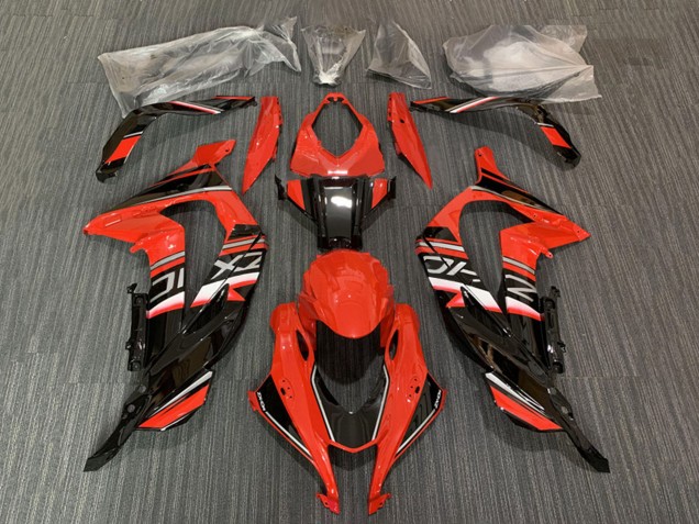 Mejores Carenado Moto Kawasaki ZX10R 2016-2020 - Rojo Negro Brillante