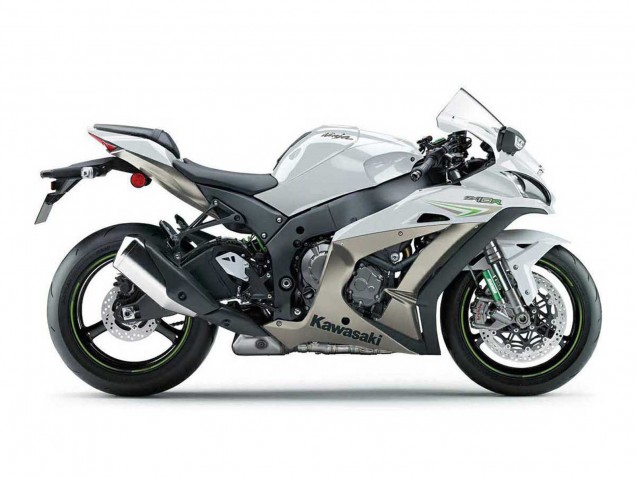 Mejores Carenados Moto Kawasaki ZX10R 2016-2020 - Blanco Perla Verde