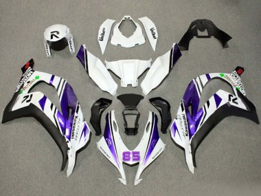 Mejores Carenados Moto Kawasaki ZX10R 2016-2020 - Blanco Púrpura Negro Alstare 85