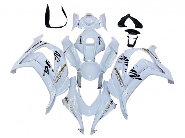 Mejores Carenados Moto Kawasaki ZX10R 2016-2020 - Blanco Oro Negro