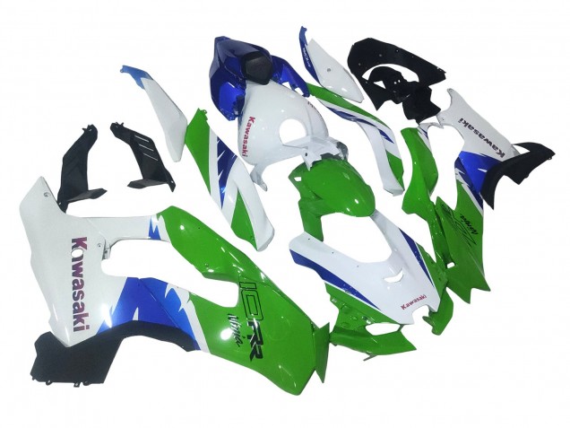 Mejores Carenados Moto Kawasaki ZX10R 2021-2025 - Blanco Verde Azul Negro