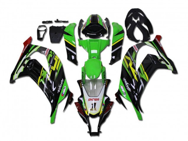 Mejores Carenados Moto Kawasaki ZX10R 2011-2015 - Verde Amarillo Negro Brillante Rojo Showr 1