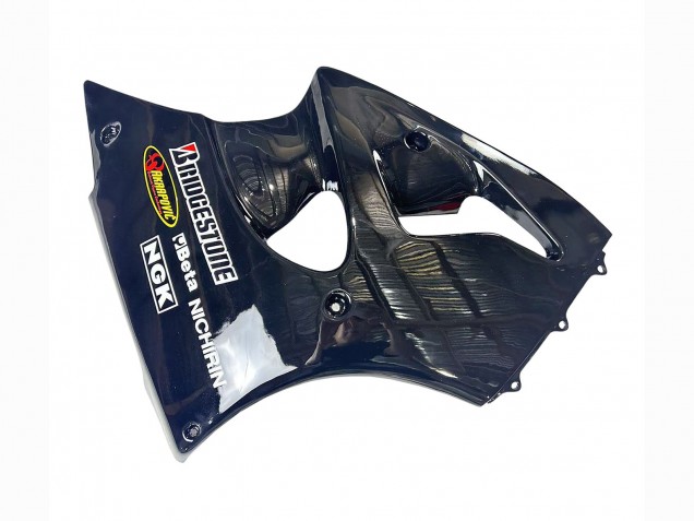 Mejores Carenados Moto Kawasaki ZX6R 1998-1999 - Negro Brillante Amarillo Elf Bridgestone