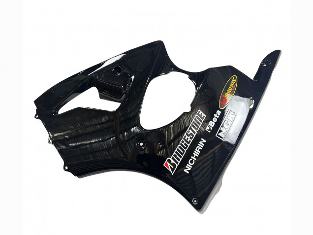 Mejores Carenados Moto Kawasaki ZX6R 1998-1999 - Negro Brillante Amarillo Elf Bridgestone