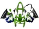 Mejores Carenados Moto Kawasaki ZX6R 1998-1999 - Verde Blanco Azul Plata Negro Brillante