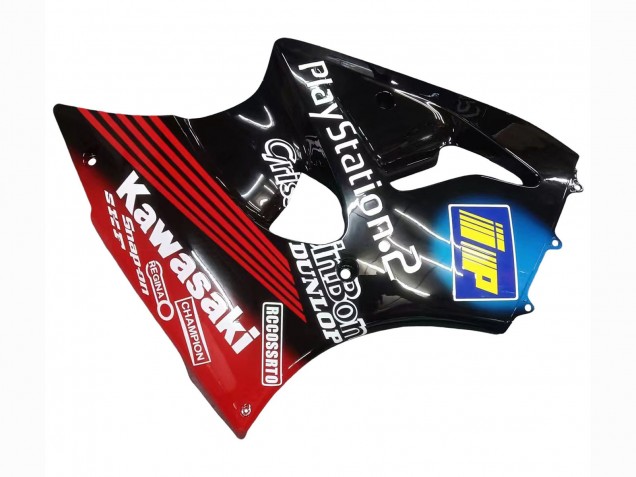 Mejores Carenados Moto Kawasaki ZX6R 2000-2002 - Negro Brillante Rojo Azul Rojo PlayStation 2