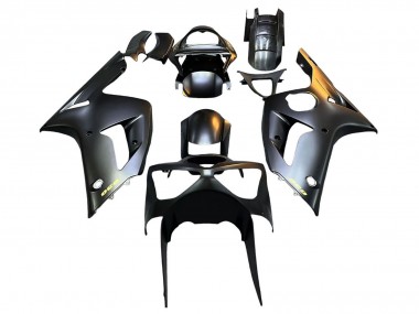 Mejores Carenados Moto Kawasaki ZX6R 2003-2004 - Negro Mate Oro 636
