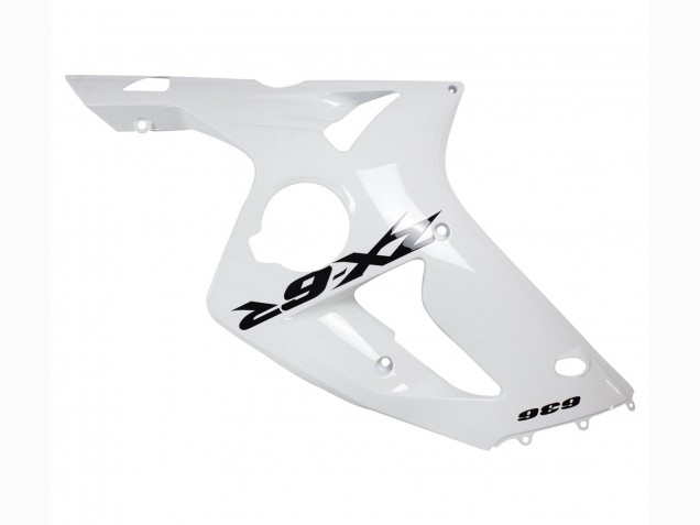 Mejores Carenados Moto Kawasaki ZX6R 2003-2004 - Blanco Negro Calcomanías