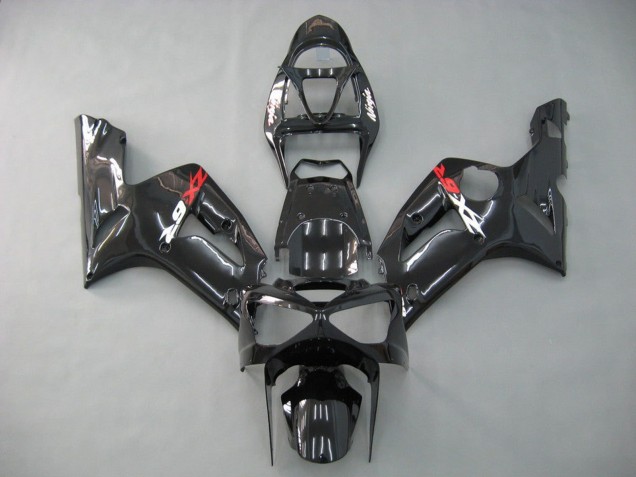 Mejores Carenados Moto Kawasaki ZX6R 2003-2004 - Negro Brillante