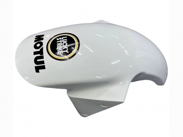 Mejores Carenados Moto Kawasaki ZX6R 2003-2004 - Blanco Negro Motul Lucky Strike