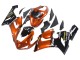Mejores Carenado Moto Kawasaki ZX6R 2005-2006 - Naranja Negro