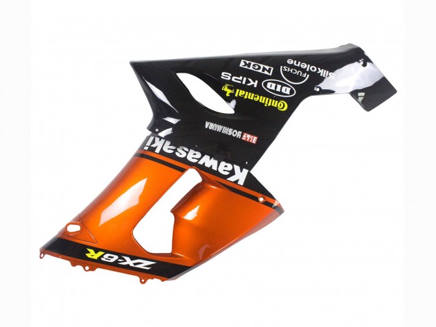 Mejores Carenado Moto Kawasaki ZX6R 2005-2006 - Naranja Negro