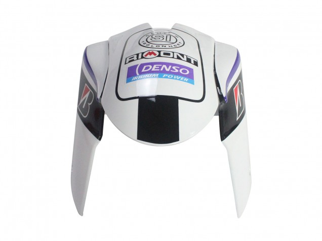 Mejores Carenados Moto Kawasaki ZX6R 2005-2006 - Blanco Púrpura Negro Rizoma Playboy DENSO