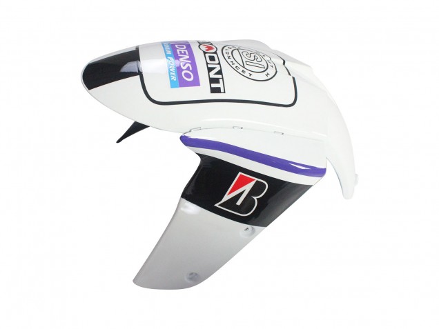 Mejores Carenados Moto Kawasaki ZX6R 2005-2006 - Blanco Púrpura Negro Rizoma Playboy DENSO