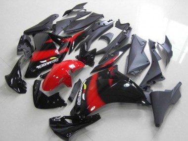 Mejores Carenado Moto Honda CBR250RR 2011-2015 - Negro Brillante Rojo