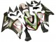 Mejores Carenados Moto Kawasaki ZX6R 2005-2006 - Negro Plata Verde Rojo K-26