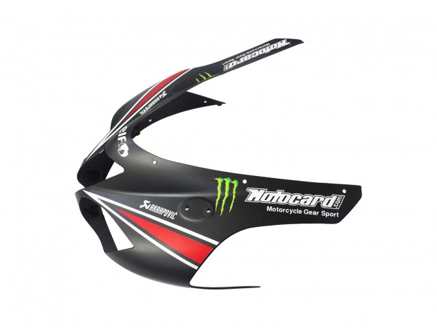 Mejores Carenados Moto Kawasaki ZX6R 2007-2008 - Negro Blanco Rojo Blanco Nieve Calcomanía Ninja Elf