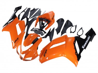 Mejores Carenados Moto Kawasaki ZX6R 2007-2008 - Naranja Negro Ninja