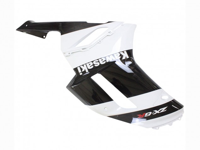 Mejores Carenado Moto Kawasaki ZX6R 2007-2008 - Blanco Negro
