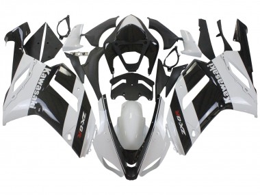 Mejores Carenado Moto Kawasaki ZX6R 2007-2008 - Blanco Negro